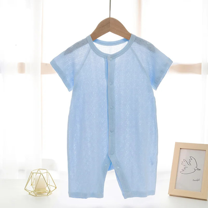 0 To 2year Old 100Cotton Baby Pajamas SummerShort Sleeve Rompers Casual Jumpsuit for bornBaby Boys and Girls 260311