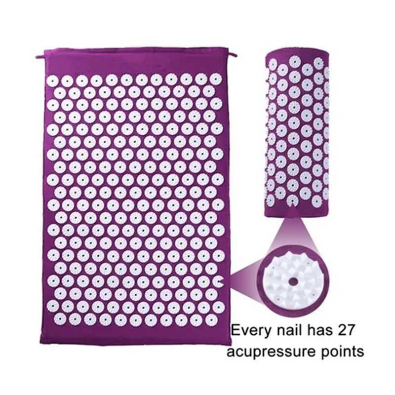 Massager Yoga Mat Cushion acuprESSure Massage Mat Sets Spike FitnESS yoga Pilates Relieve StrESS Pain Applicator kuznetsov M260312