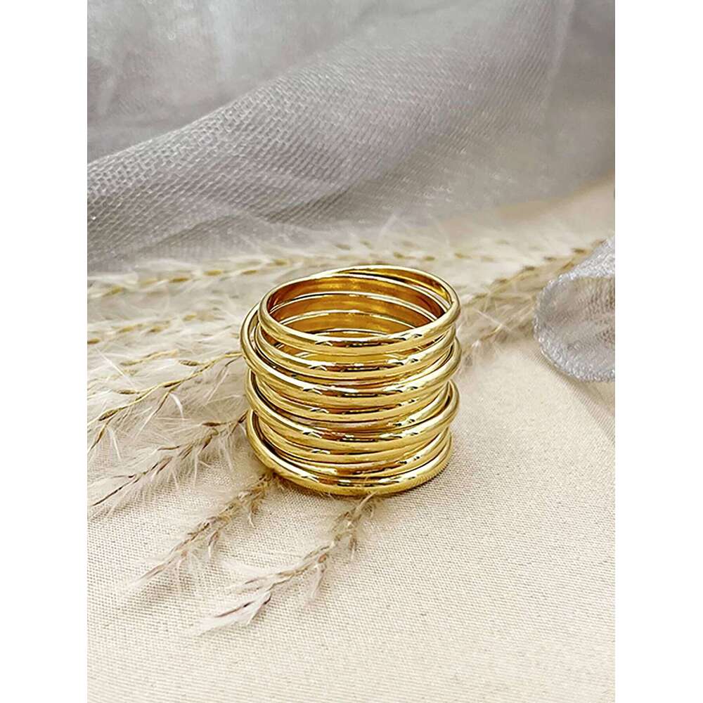 A French fashionable retro multi-layer spring with stainless steel ring for men and women as a daily party gift H260312
