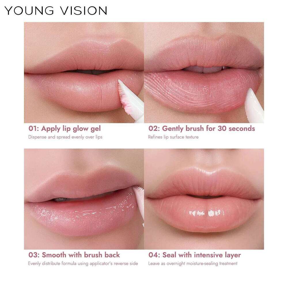 YOUNG VISION LIP GLOW GEL Pink Moisturizing Lip Mask Anti-Chapping Glossy Long-Lasting W260311