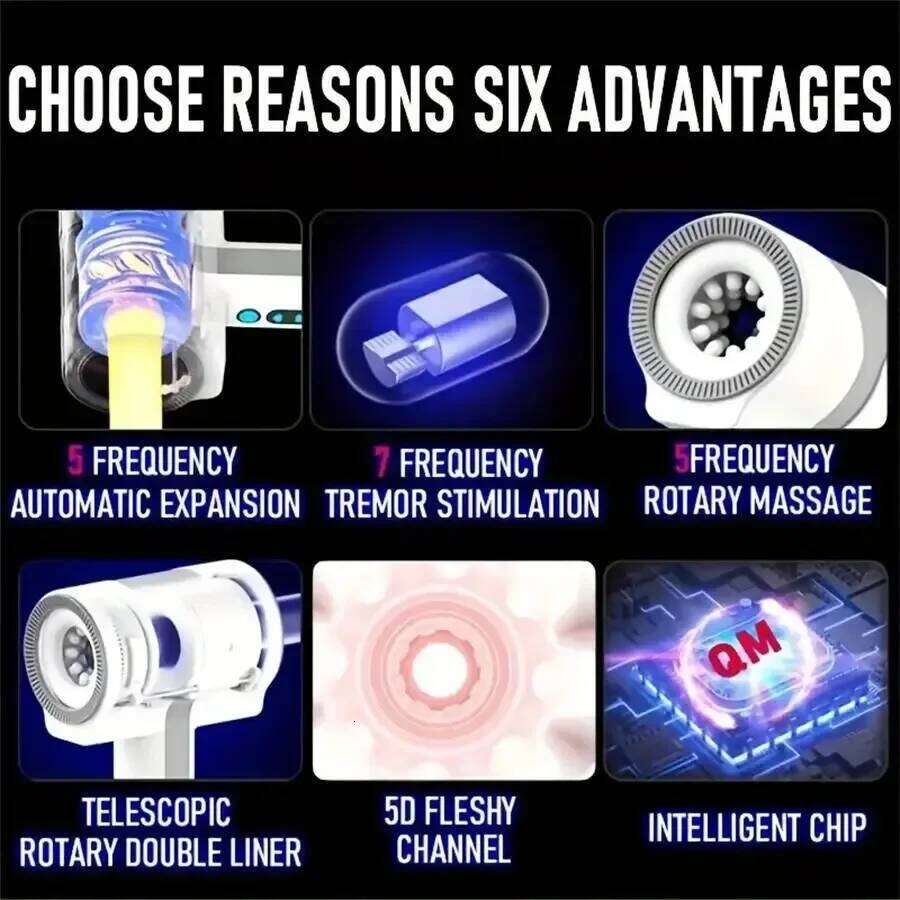 Simulates Real Vagina Two-way Entry Fully Automatic Male Masturbator Intelligent Masturbation Cup Push and Suck Mode Men Sex Toy Z260312