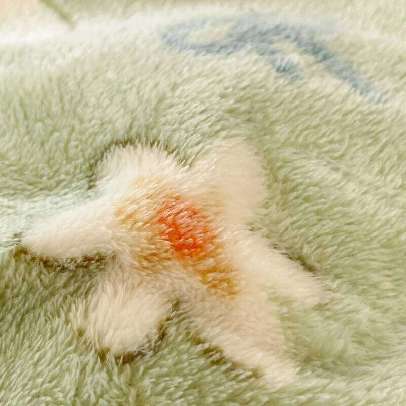 White Plant Flower Milk Velvet Duvet Green Reversible Soft Skin-friendly Comforter Cover Adult Kid Bedroom Winter Bedding H260312