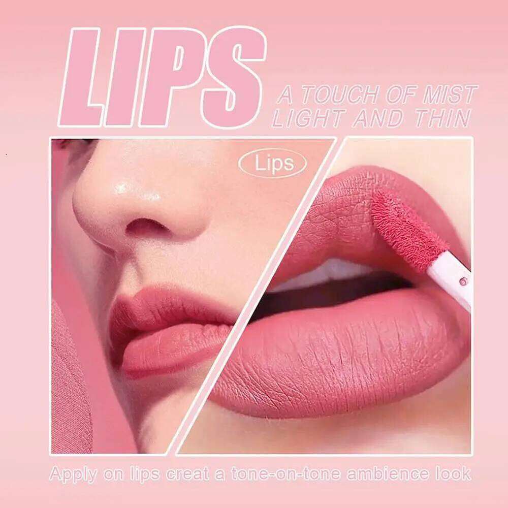 3pcs/set Nude Gloss Matte Velvet Waterproof Long-lasting Liquid Lipstick Women Moist Lip Tint Non-Stick W260311