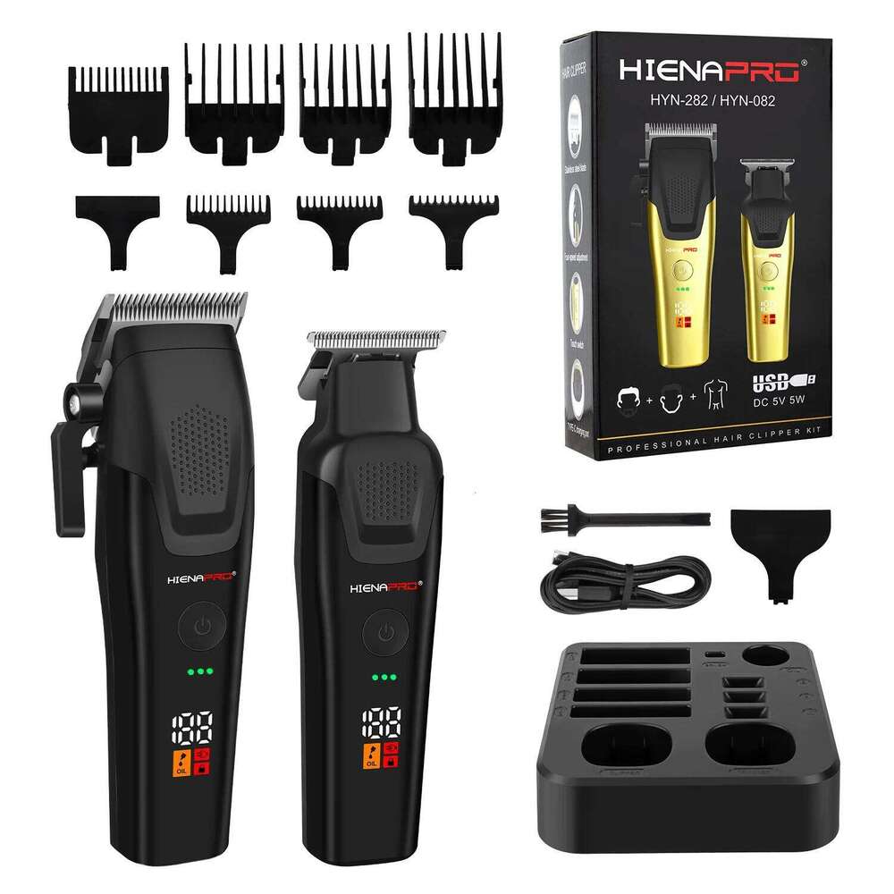 Professional Cordless Men's Barber Kit Electric cutter hair Trimmer Hair Cutting Machine Clipper gift for men C260312