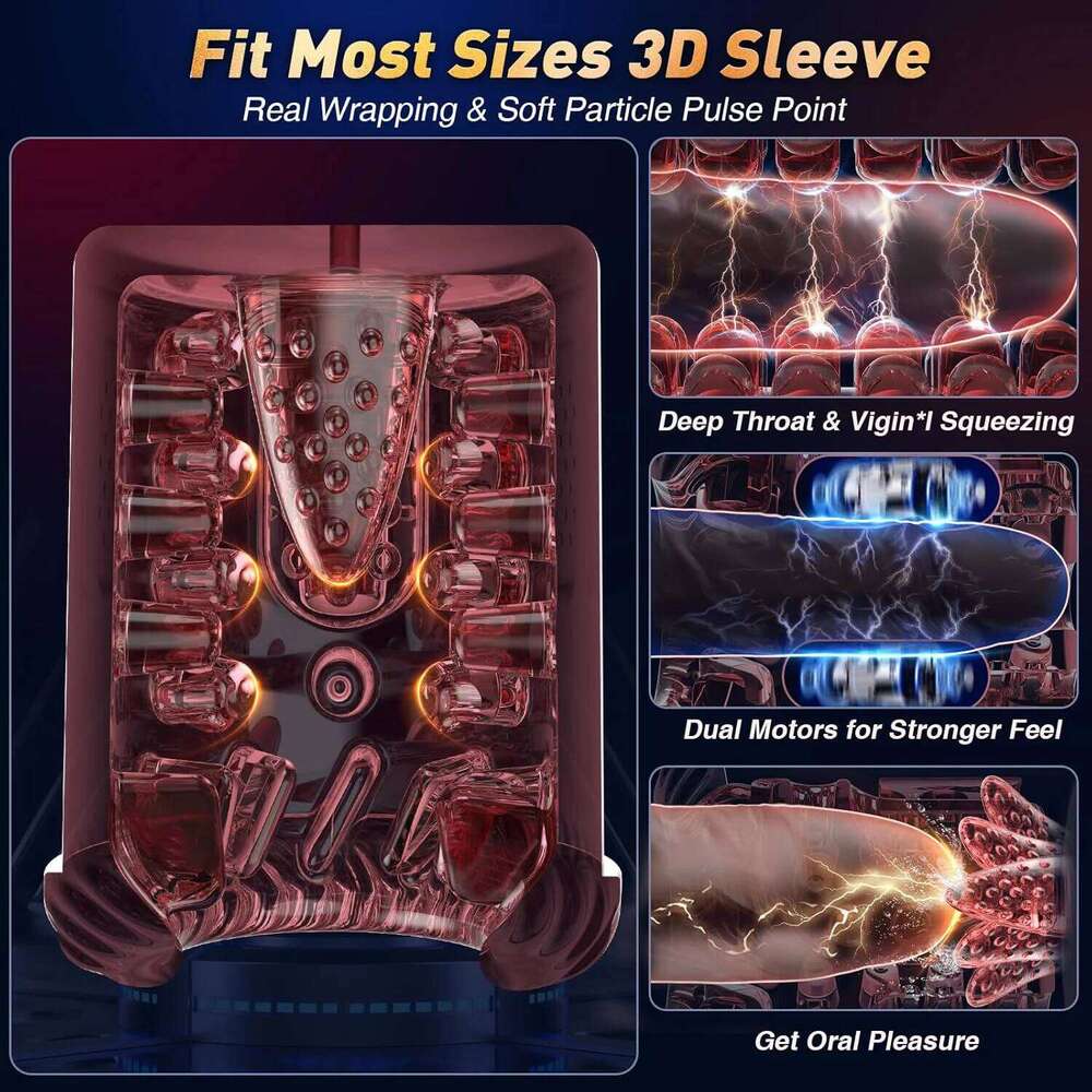 Male Automatic Masturbator Cup Penis Pump 7 Thrusting Rotating Vibrating Sucking Licking Modes Pussy Blowjob Sex Toys For Men Z260312