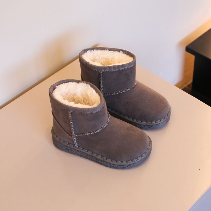 Kids Boots Boys Girls Anti Slip Snow Boots Warm Walkfashion Children's Toddler Boots Winter Cotton Shoes Sizes US8C-US4Y W01098