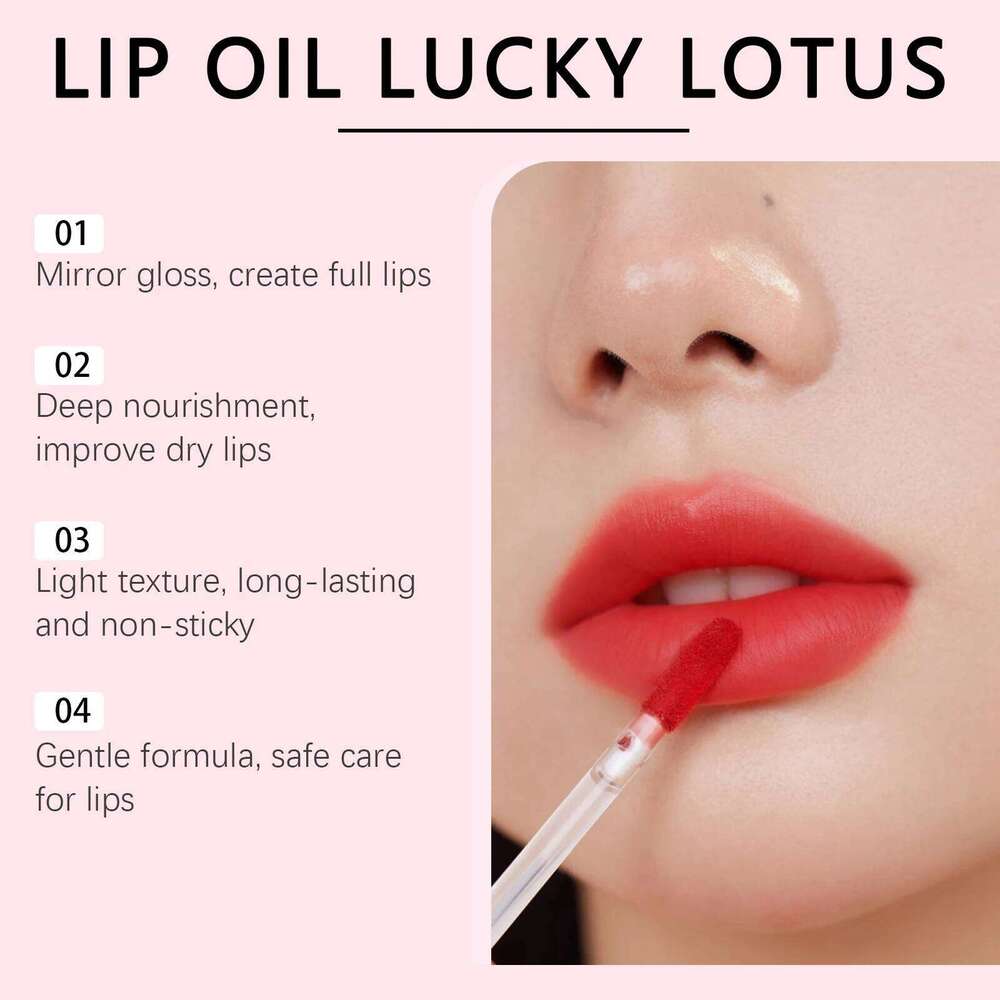 Staining Mirror Oil Gloss Long-Lasting Moisturizing Waterproof Non-stick Cup Makeup Lip Cosmetics Sexy Lips Plumper W260311