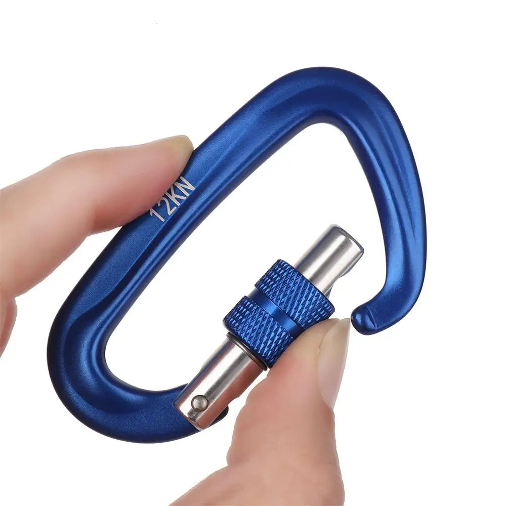 D Shape Accessories Professional Carabiner Security Master Lock Mountaineering Protective Equipment Climbing Key Hooks 260228