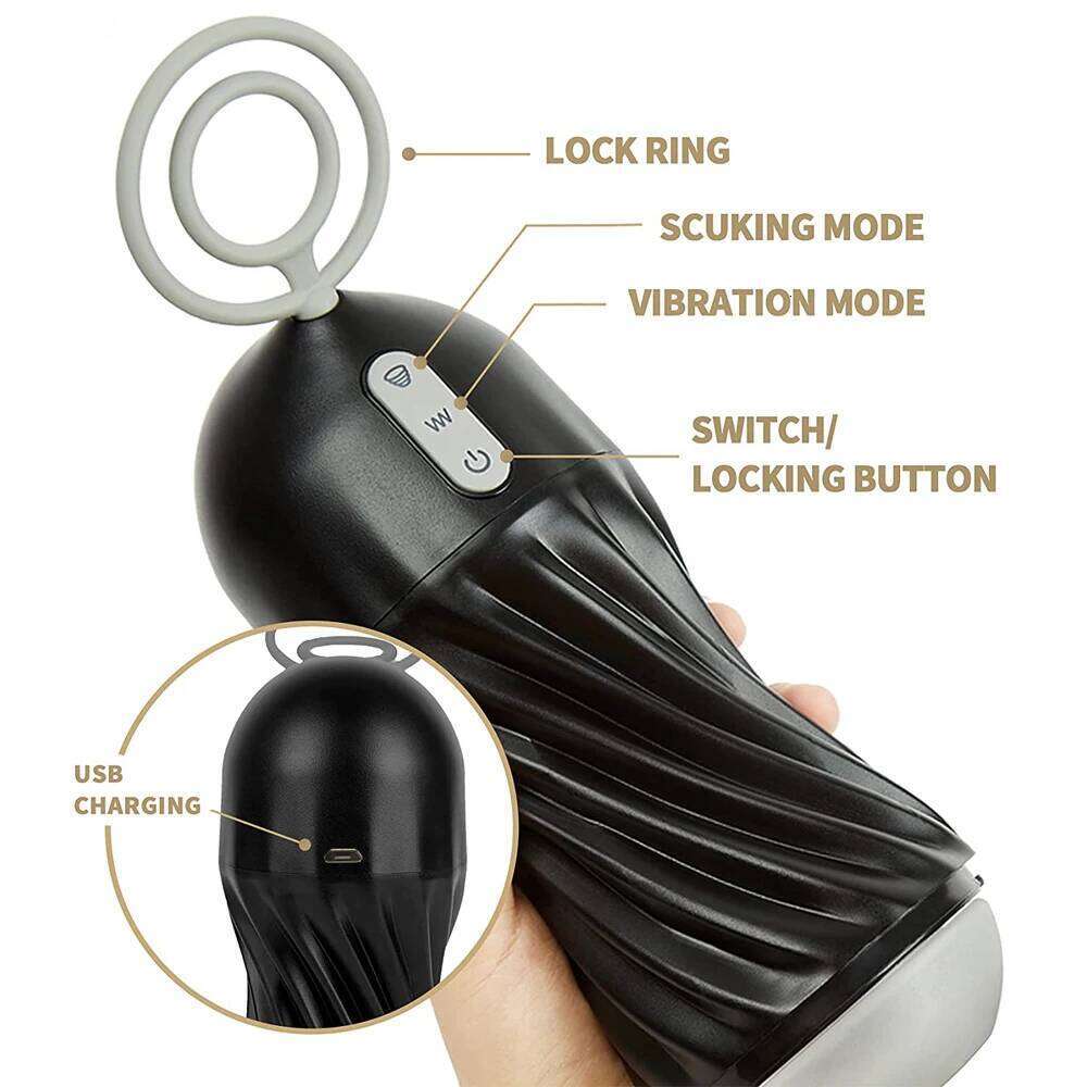 Automatic Male Masturbator Cup 5 Sucking Rotating Licking Modes Pocket Pussy Stroker Blowjob Penis Pump Sex Toys Adults For Men Z260312