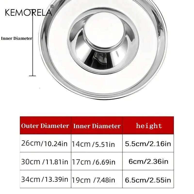 1PC Stainless Steel Dog Slow Puppy Litter Food Feeding Dish Weaning Pets Feeder Bowl and Water 26Y0312