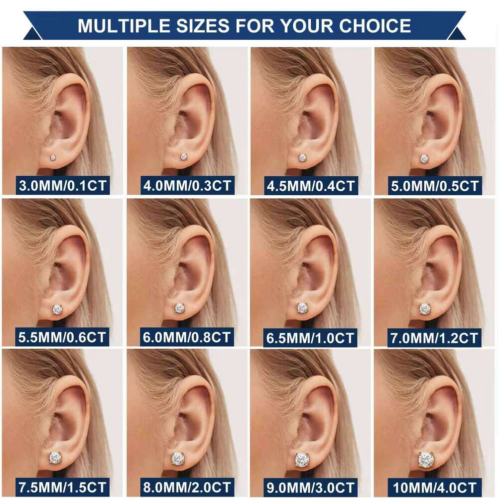 Fashion Lab Created Dia Jewelry Design S Sterling Sier Custom Classic Women Men moissanite Moissanite Fine Stud Earrings