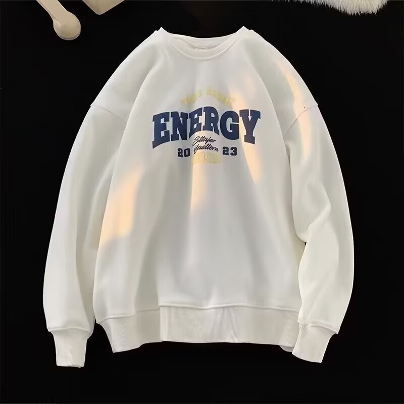 Retro Round-neck Sweatshirt Designer Hoodie For Men Spring And Autumn Trendy Brand Ins Casual Versatile Oversized Hoodless Couple Top