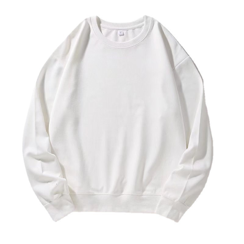 Spring And Autumn Designer Hoodie Thin Round-neck Pullover Long-sleeve Plain Solid Color Sweatshirt Loose Casual Unisex Logo Base Shirt