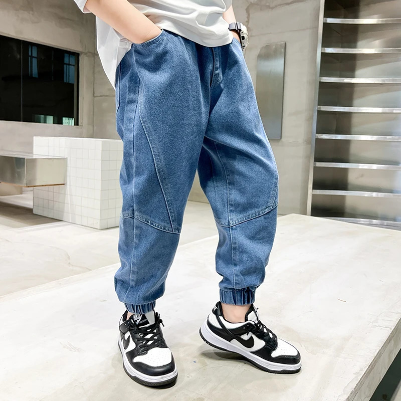 Big Boy Jeans Casual Fashion Cool Childrens Pants Boys Baggy Summer Clothing Teenagers Comfortable Fit Kids 260311