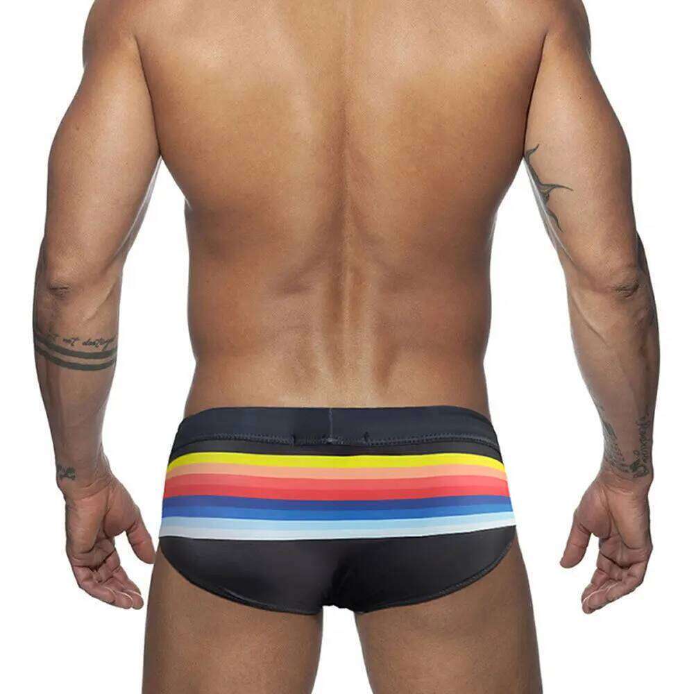Men Striped Swim Briefs Swimwear Sexy Male Swimming Trunks Beach Short Surfing Summer Swimsuit Bikini Pants Baador Corto Hombre Z260312
