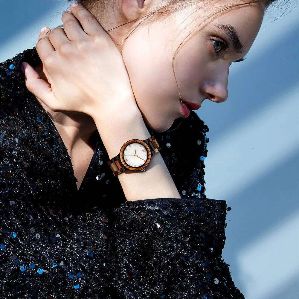 Personalized creative watch shell faced dial colorful strap wooden quartz watches for man woman relojes para hombres