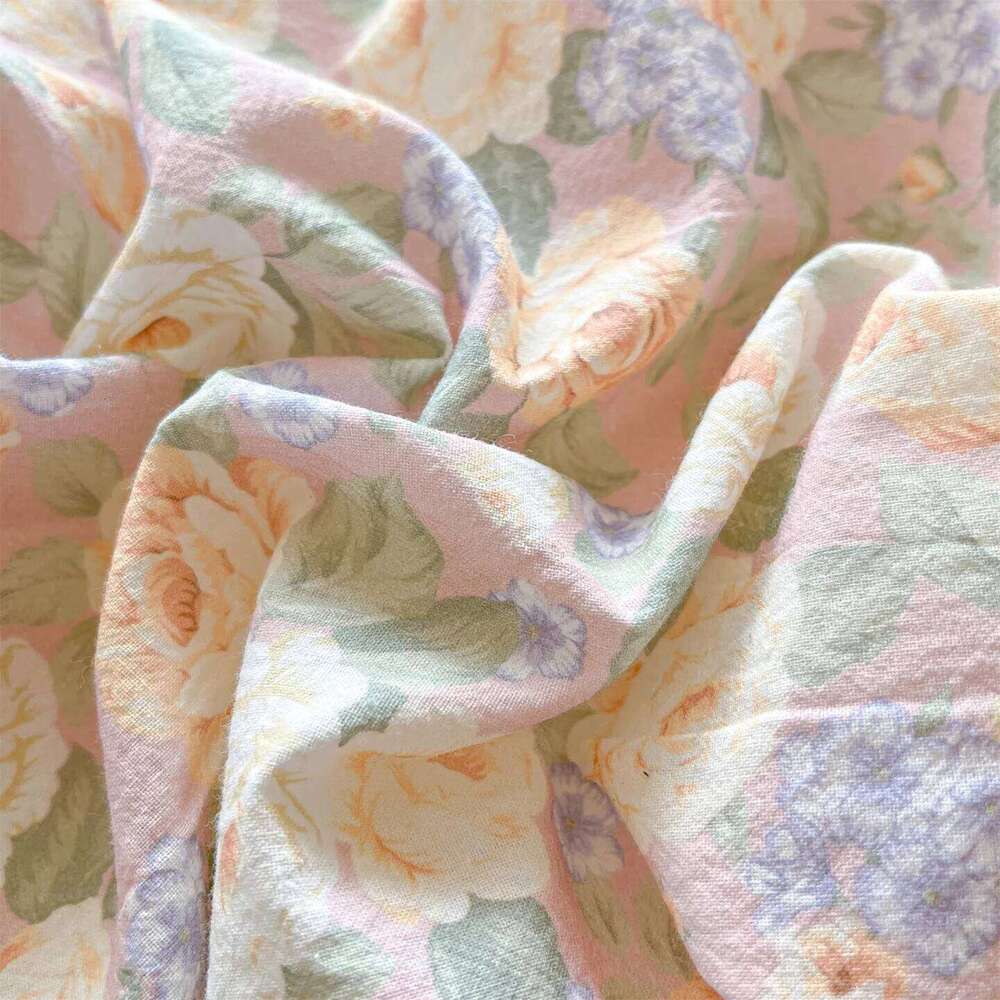 Pure Cotton Floral Linens Bedding Four Piece Sheet Comforter Set Single Double Bed Quilt Cover Rural Style 2025 H260312