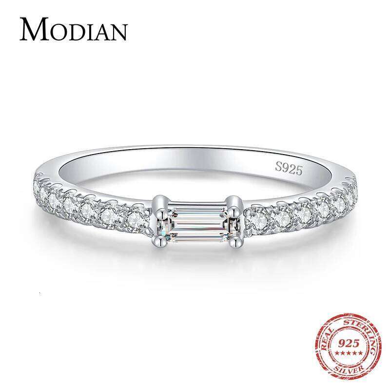 Modian Top Quality Real 925 Sterling Silver Classic Charm AAAAA Zirconia Wedding Finger Rings For Women Fine Jewelry anel H260312
