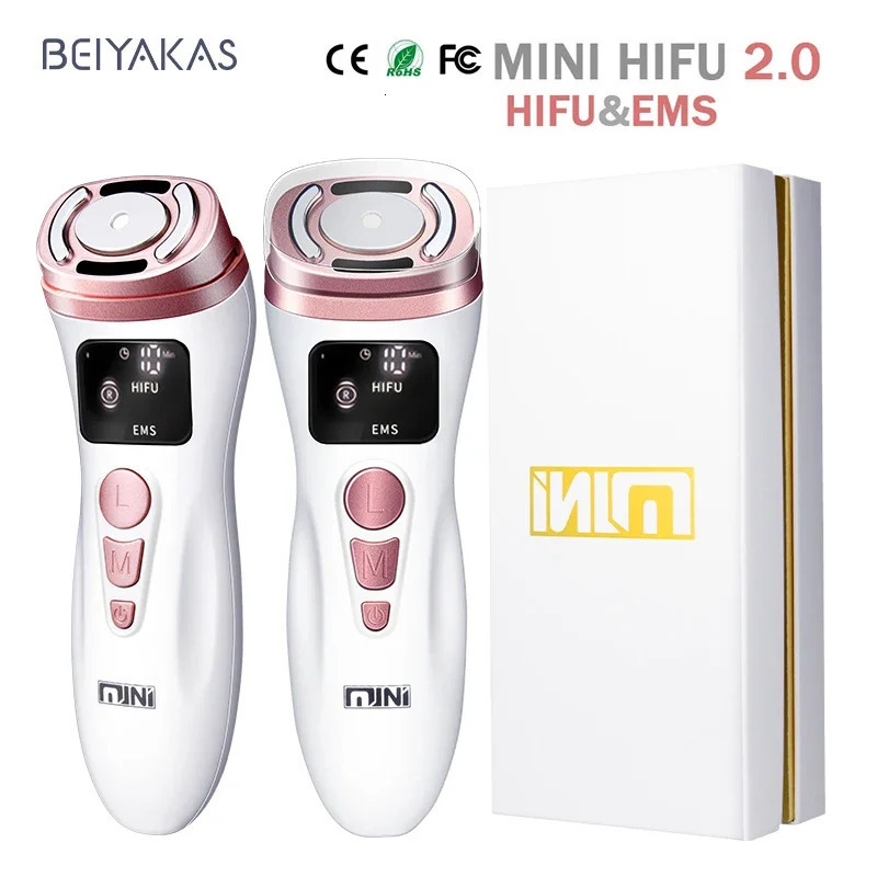Mini HIFU Ultrasonic Machine EMS Micro Current Facial Beauty Instrument Skin Care - Tool 260307