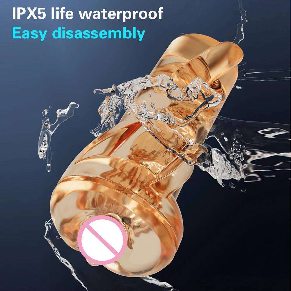 Realistic Vagina Vibration for Men Masturbator Blowjob Machine Masturbation Cup Endurance Exercise Vacuum Adult Sex Toys 18+ Z260312