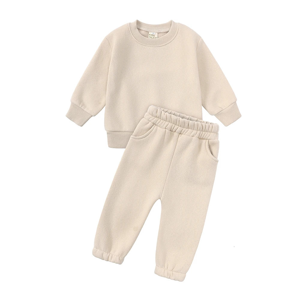 2026 Kids Girl Tracksuit Clothes Spring Autumn Warm Sweatshirt Long SleevePants Boy Suit Toddler Children Sports Outfits 113T 260311