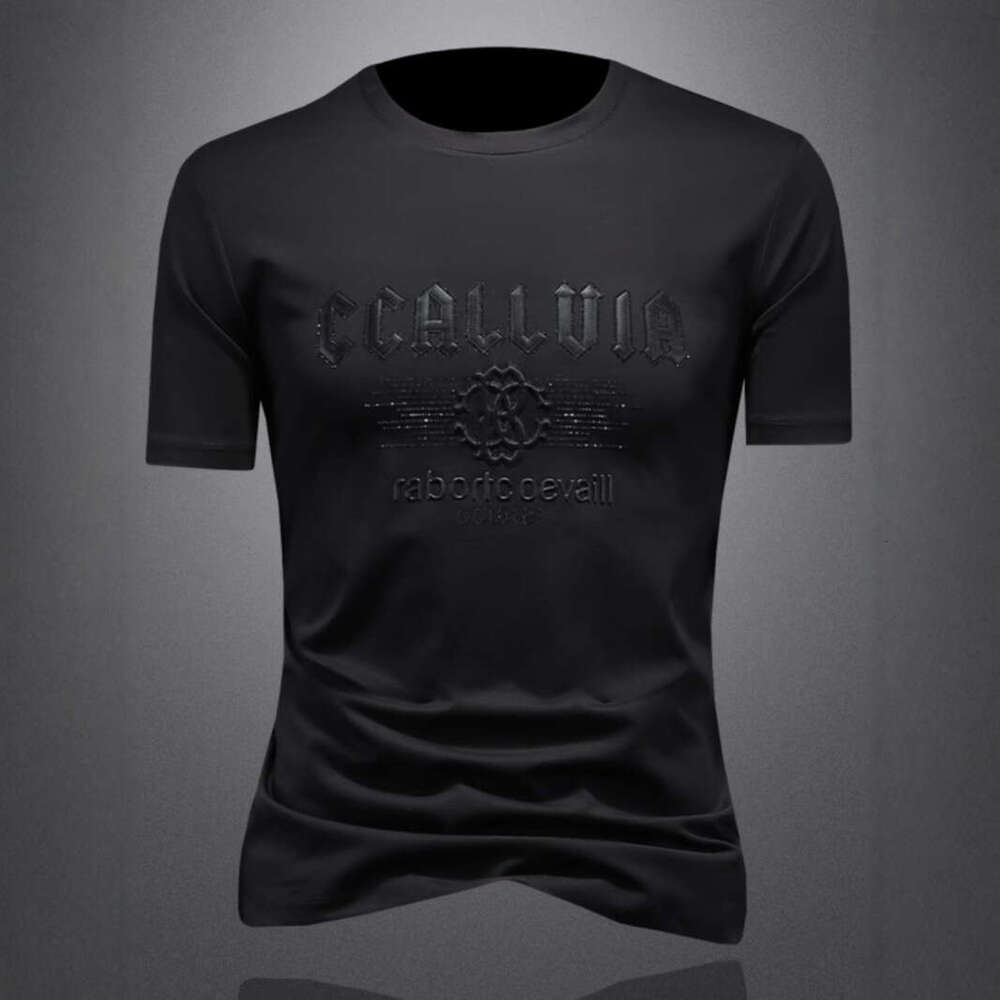 Factory Direct Sale Station Summer New Men's Short T-Shirt Mercerized Cotton Round Neck Half Sleeve Tee European Goods T Luanyun