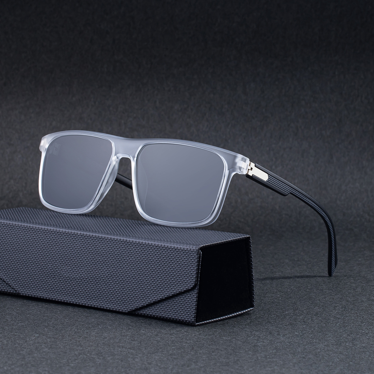 2026 New European American Fashion Square Frame Polarized Foldable Temple, Trendy and Unique Sun Protection Sunglasses for Men,