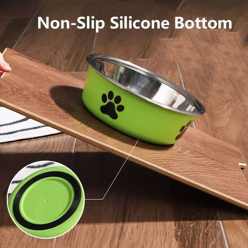 KEMORELA Non-Slip Stainless Steel Pet Bowl for Large Medium Small Dogs Cats - Water And Food Feeder Dish 26Y0312
