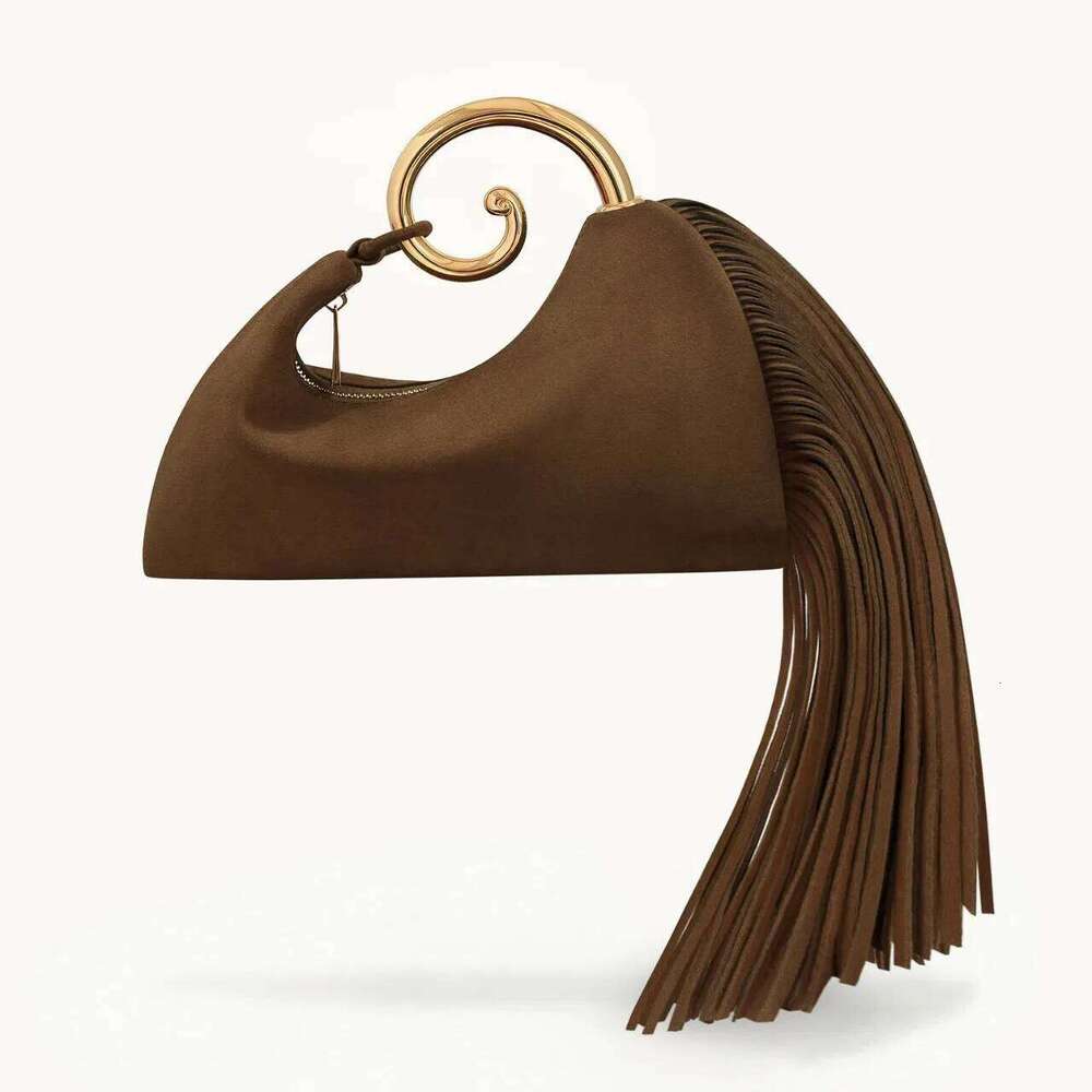 Fashion Women Mini Faux Suede Fringed New Luxury Designer Handbag Spacious Crossbody Bag For Ladies Tassel Purse