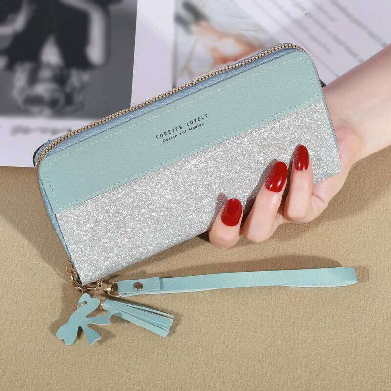 Fashion Zipper Ladies Long Tote Bag Coin Card Holder PU Leather Wallet