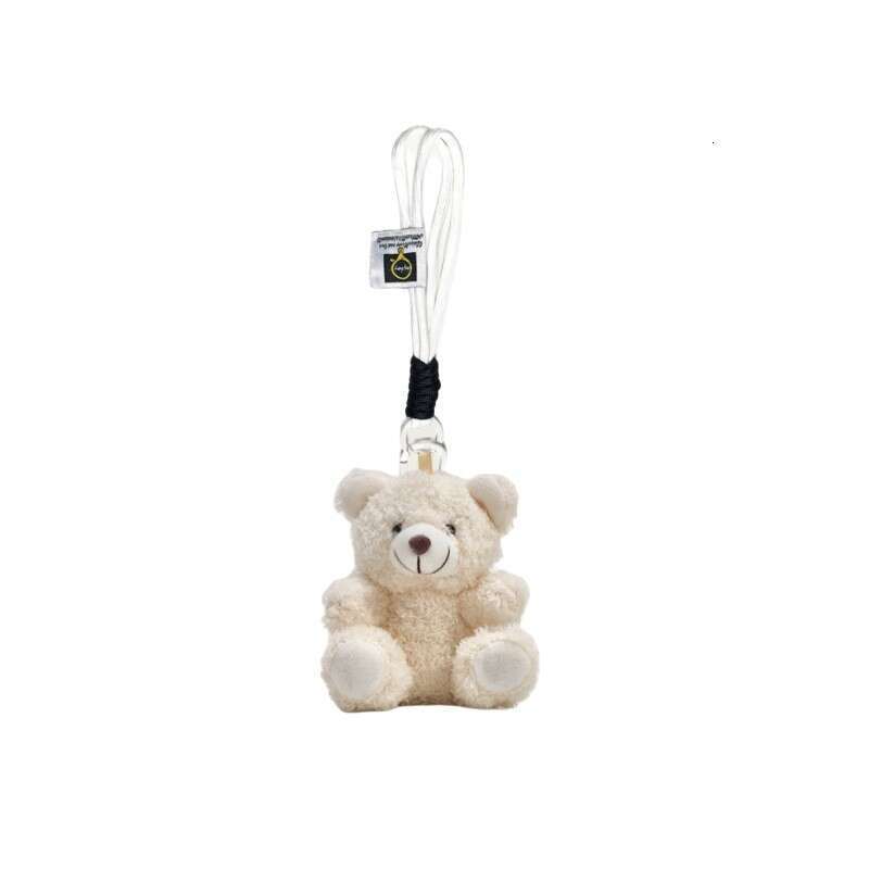 Cute pink bear toy bag pendant, new plush accessory