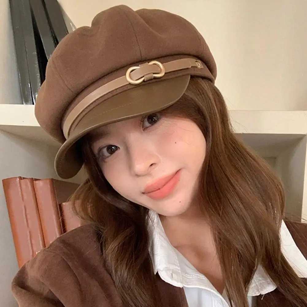 1pcs Retro British Style Beret for Women Versatile Octagonal Newsboy Cap for Big Head Circumference Spring Autumn Hat1pcs H260312 - view 5