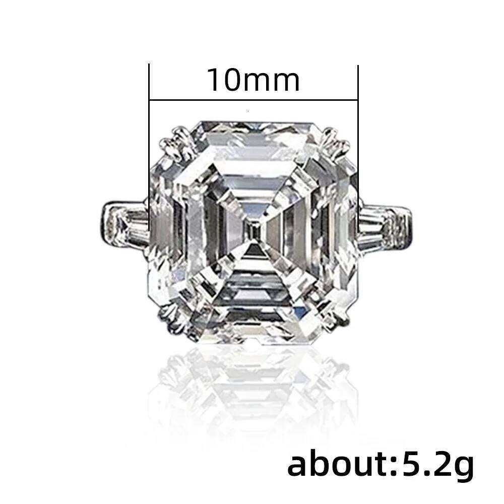 Huitan Asscher Crystal Cubic Zirconia Rings for Women Fashion Wedding Engagement Bands Female Ring Anniversary Party Hot Jewelry H260312