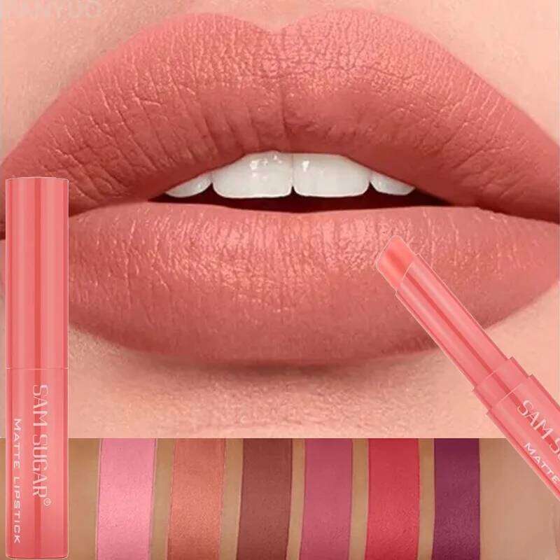 Nude Lipstick Waterproof Sticks Not Fading Sexy Red Velvet Matte Lipsticks for Women Makeup Long Lasting Lip Cosmetics W260311