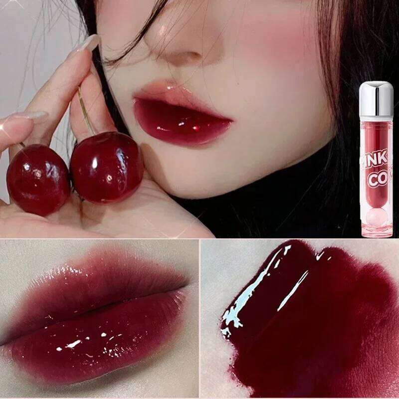 PINK COCO Mirror Water Lipstick Gloss Moisturizing Long Lasting Liquid Lipsticks Cherry Red Lip Tint Korean Makeup Cosmetics W260311