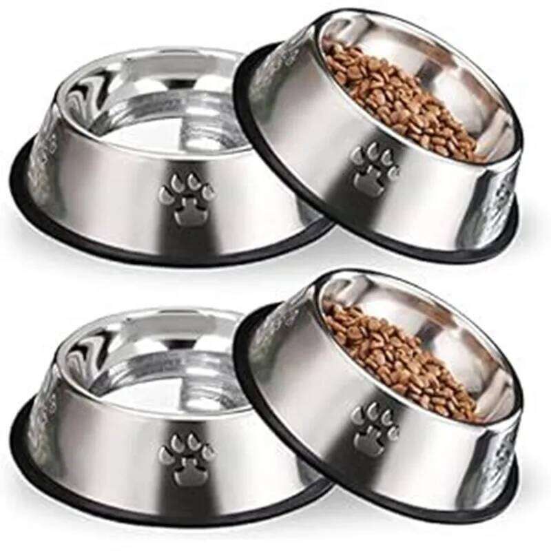 1PC Stainless Steel Cat Dog Multi-Specification Anti-fall Food Bowl Feeding Pet Supplies 26Y0312