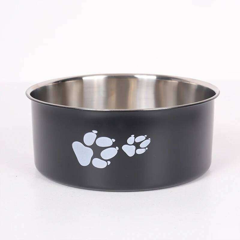 A cartoon-patterned bowl, easy to clean, made of stainless steel, suitable for both outdoor and indoor pet owners. 26Y0312