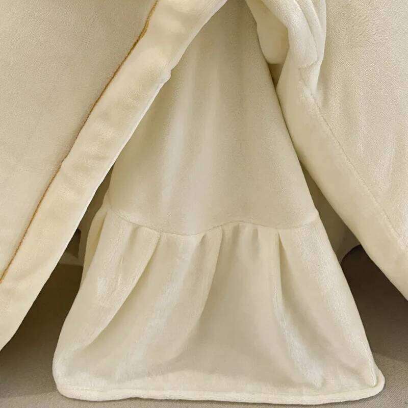 Thickened thermal embroidery four-piece winter double-sided fleece bed sheet quilt cover bedding kit H260312