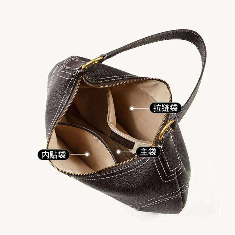 Hifashion Cowhide Genuine Leather Half Moon Crossbody Shoulder Bags For Women 2026 Luxury Designer Dumpling Hobo Ladies Handbags