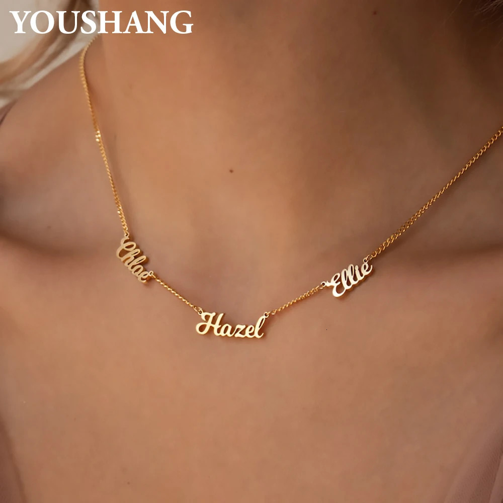 YOUSHANG 2025 Customized Multi-Letter Name Necklace Stainless Steel Fashion Pendant Birthday Jewelry Gift for Ladies 260311