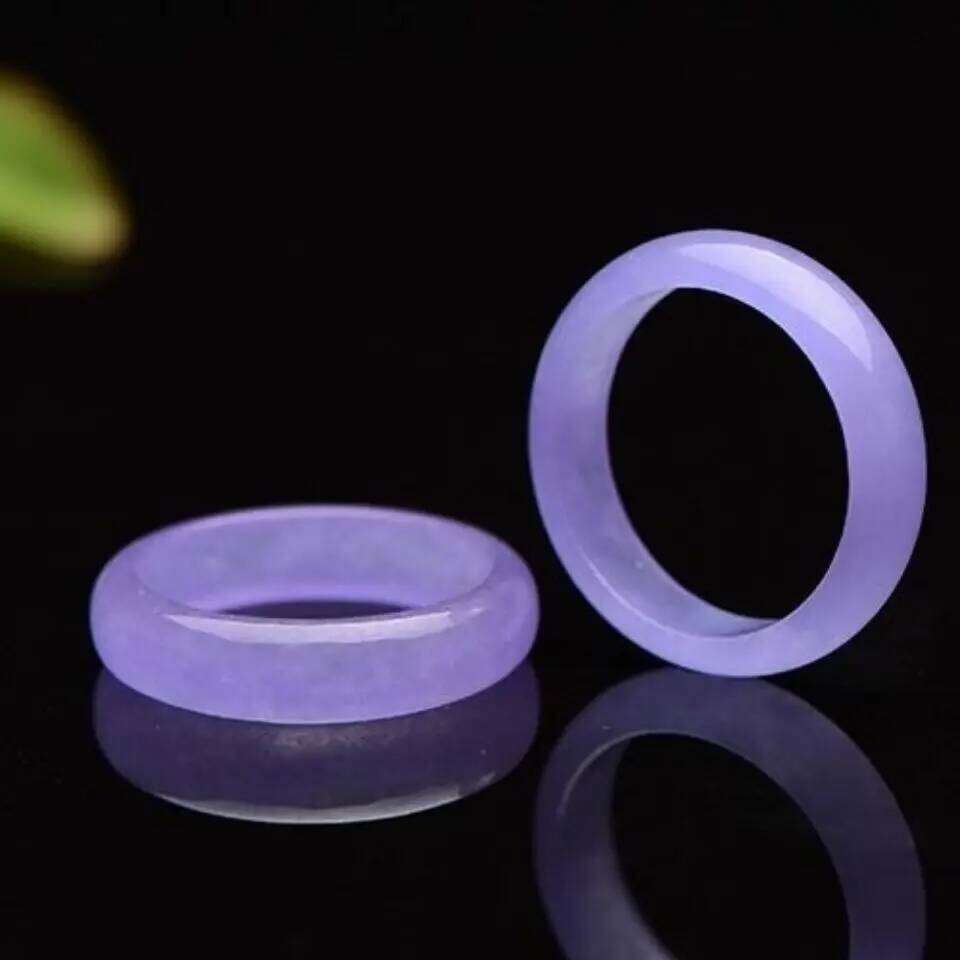 Burma Ring Women Healing Gemstone Fine Jewelry Genuine Myanmar Grade A Jadeite High Ice Purple Jade Rings Anillos Mujer H260312