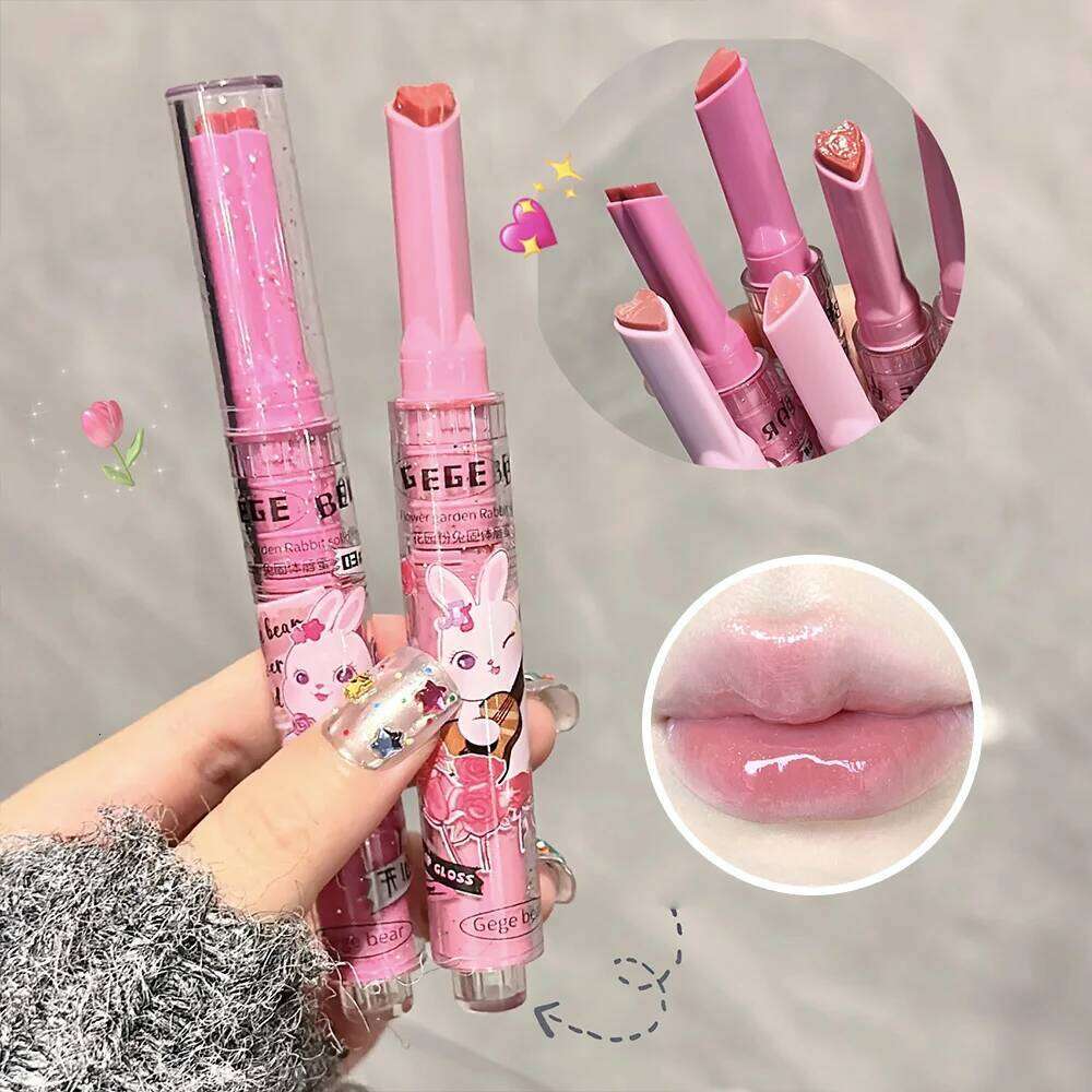 Gege Bear Garden Pink Rabbit Solid Gloss Moisturizing Watery Colored Long-lasting and Tender Lip Balm W260311