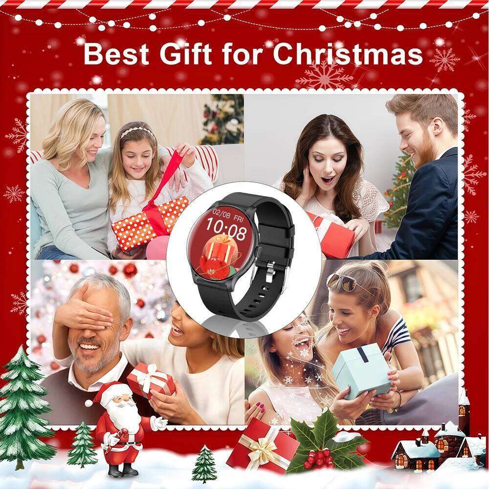 LAXASFIT 2025 New Smart Watch 1.52inch HD Full Touch Scree Bluetooth Dial Answer Smartwatch Men and Women Christmas Gifts