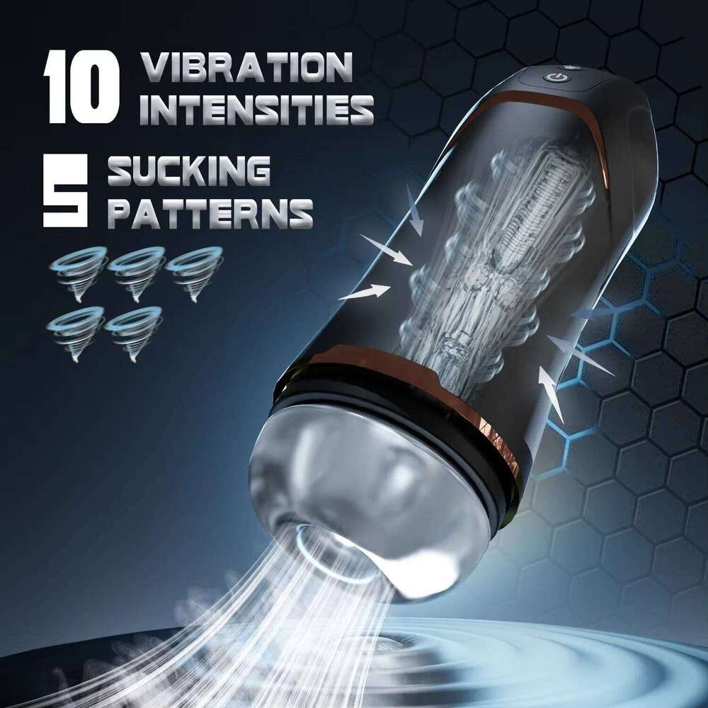 Masturbator Penis Pump Male for Men Rotating Vibrating Sucking Licking Adult Mens Sex Toys Pumps & Enlargers Z260312