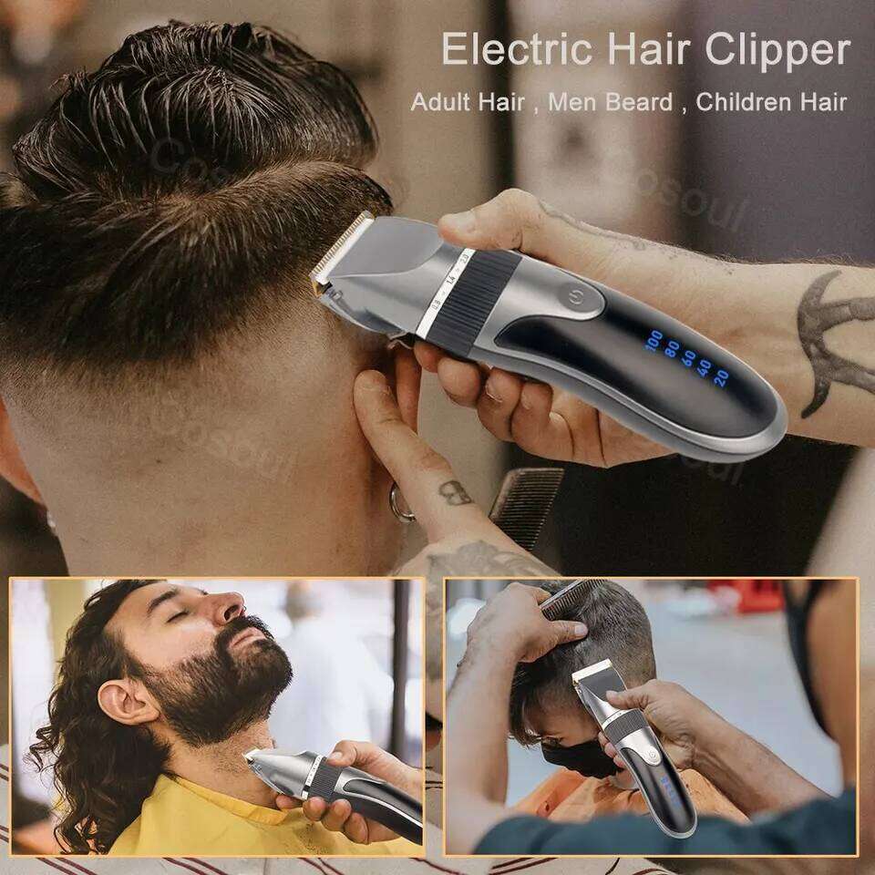Professional Clipper Electric Barber Trimmers For Men Adults Kids Cordless Rechargeable Cutter Machine Hair Trim C260312