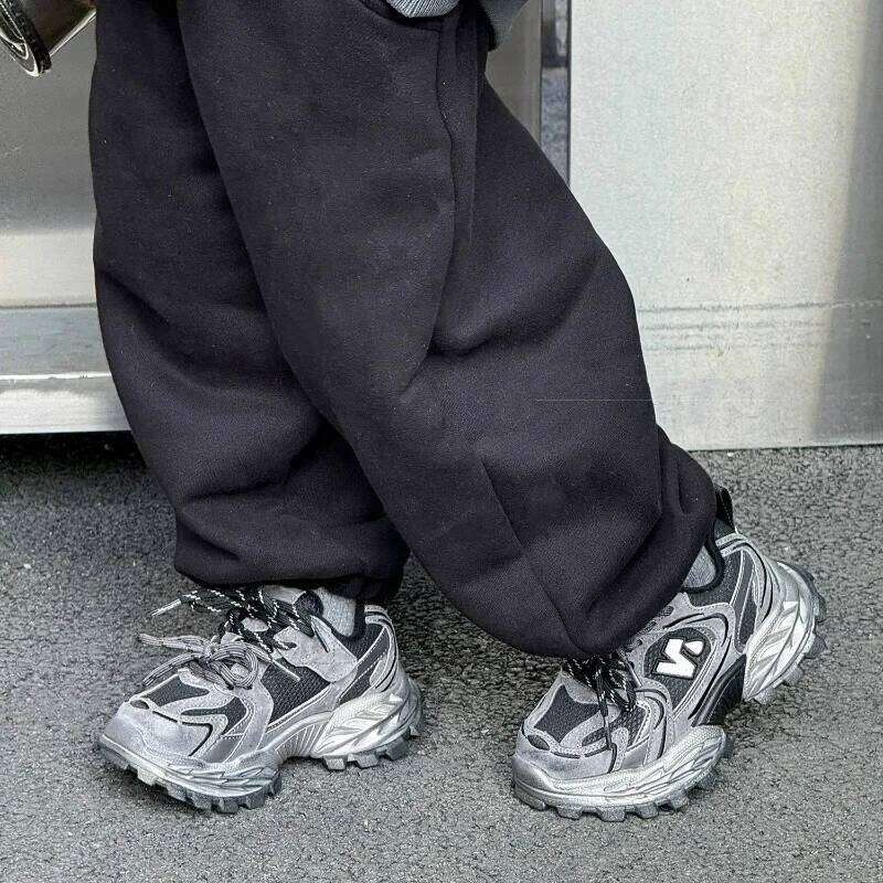 2025 Winter New Children's Fashion Trend Fleece Casual Boys Lightweight Soft-soled Sports Girls Running Shoes H260312