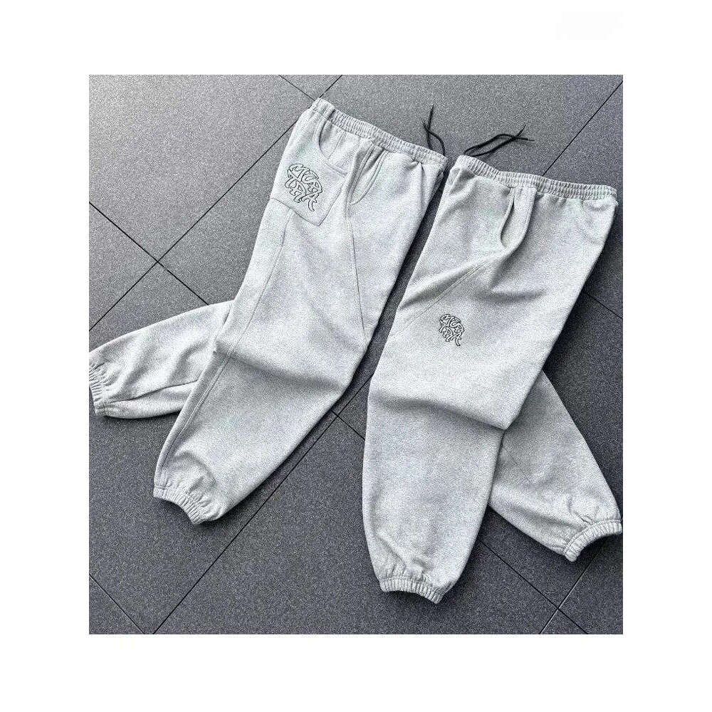 Men's Pants 2026 New Model Vintage Gray Sweatpants Baggy Hip Hop Embroidery Joggers Wide Leg Sports Casual Trousers Streetwear Free shipping Men&