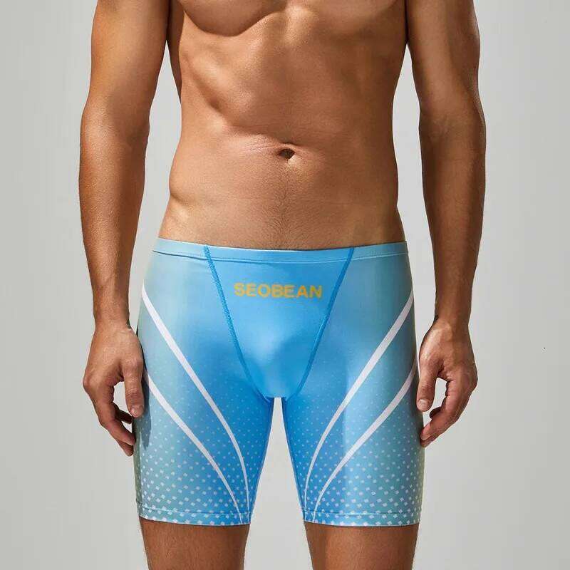 2025 summer new men's long seaside hot spring bath swimming trunks Z260312
