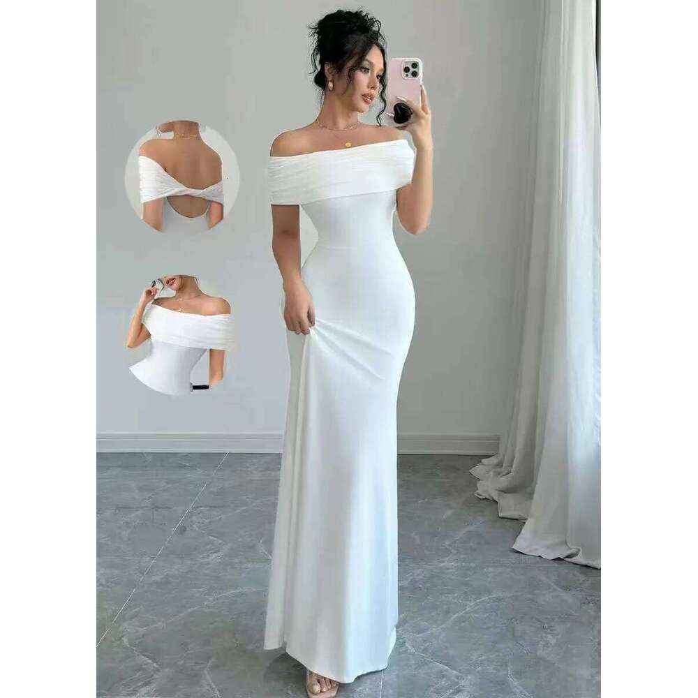 Off Shoulder Party Womens Sleeveless Sexy Bodycon Midi Dress, Elegant Bandage Cocktail Dress for Night Out C260312