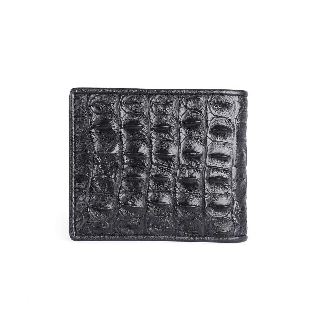 Crocodile Back Bone Clip Bag Genuine Leather Coin Purse Short Wallet Men's Business Casual Card Holder Dropshipping high quality designer bags